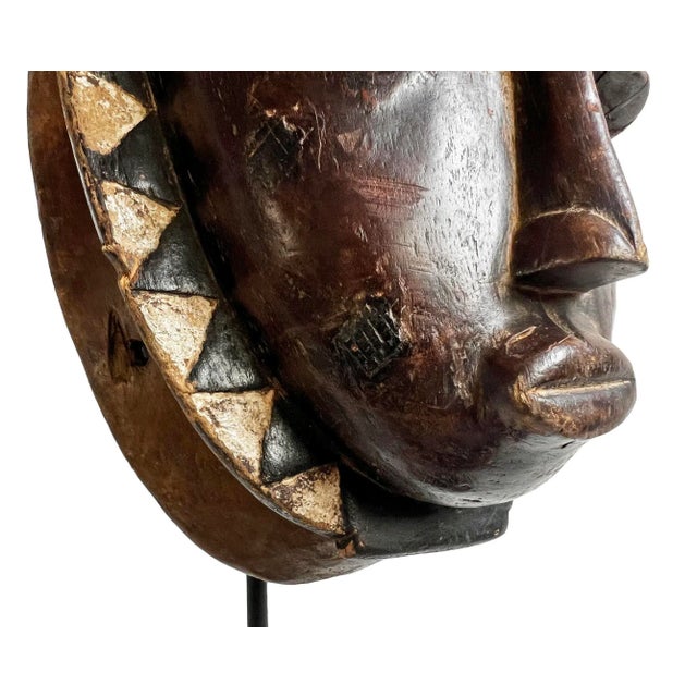 Antique Baule Mask on Stand For Sale - Image 11 of 12