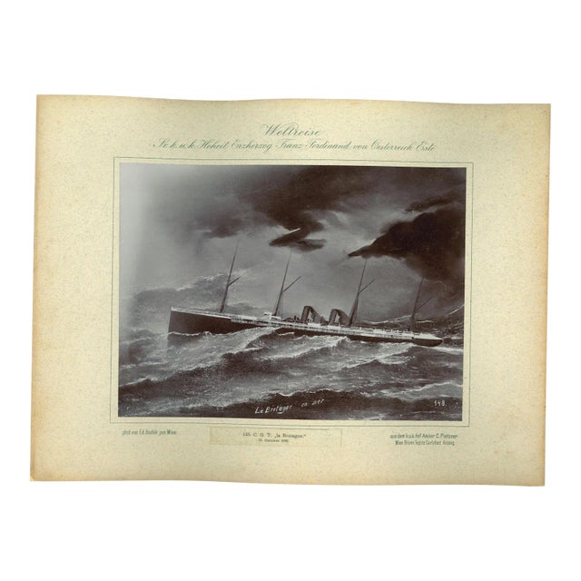 La Bretagne, Vintage Photo, October 13th 1893 For Sale