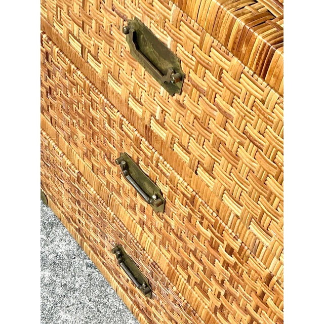 Vintage Woven Rattan Chest of Drawers For Sale In West Palm - Image 6 of 11