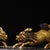 Metal Pair of Antique Gilt Bronze Qilin Statues, Mythical Beast Figures, 2.3kg For Sale - Image 7 of 9