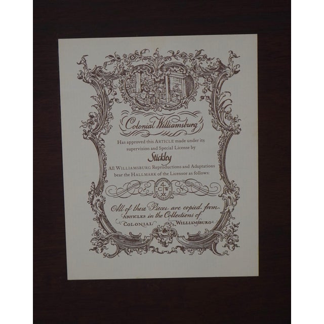 Stickley Colonial Williamsburg Carved Mahogany Queen Poster Bed For Sale - Image 18 of 18
