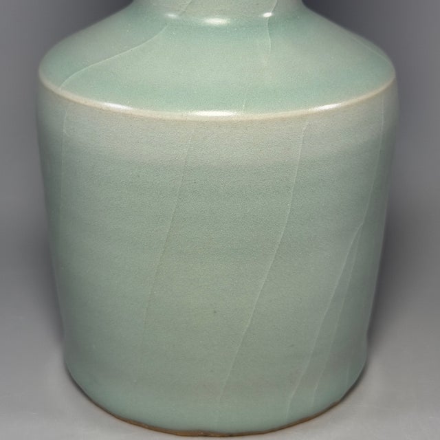 Ancient Chinese Longquan Celadon Phoenix Ear Vase | One of a Kind For Sale - Image 6 of 9