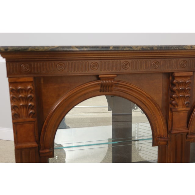 Pulaski Marble Top Lighted Curio Console Chairish