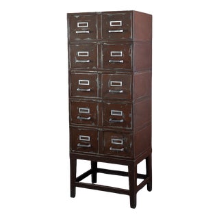 Metal Document Cabinet from Strafors, 1940s For Sale
