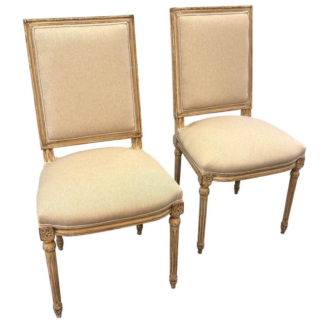 Antique French Louis XVI Chairs, 1890s, Set of 4 For Sale - Image 10 of 11