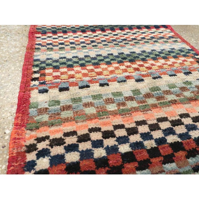 Mid 20th Century Galerie Shabab Collection Mid-20th Century Handmade Turkish Anatolian Modern Style Runner For Sale - Image 5 of 9