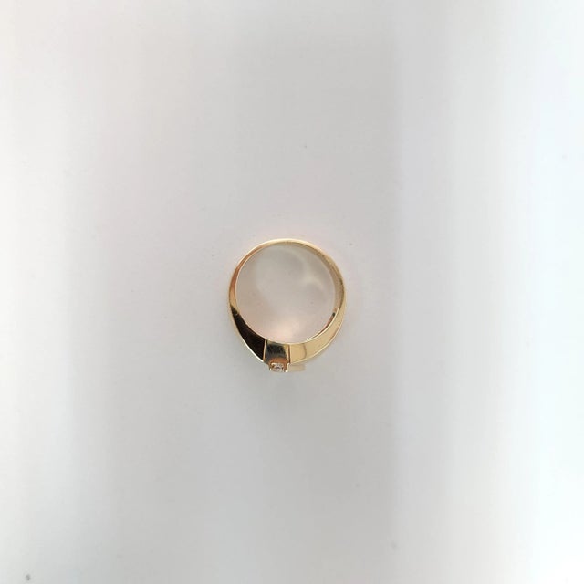 Princess Cut Diagonal Diamond Ring .40cttw 14k Yellow Gold, Size 5 For Sale - Image 4 of 5