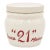 Vintage the 21 Club Nyc Restaurant Condiment Jar Sauce Maison Glass New York For Sale