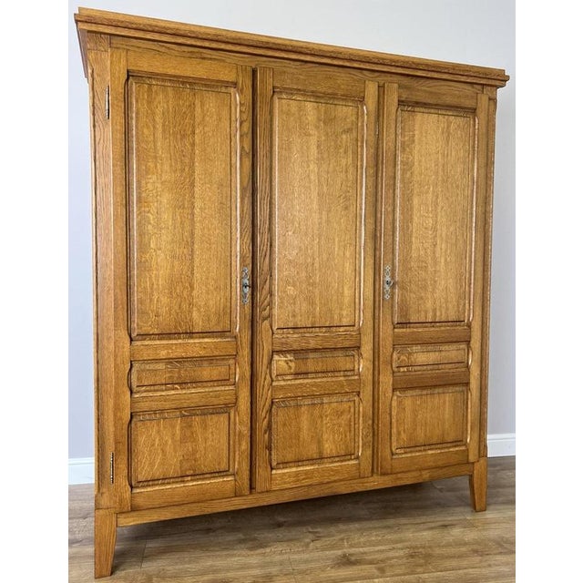 Vintage French Style Wardrobe in Oak For Sale - Image 3 of 11