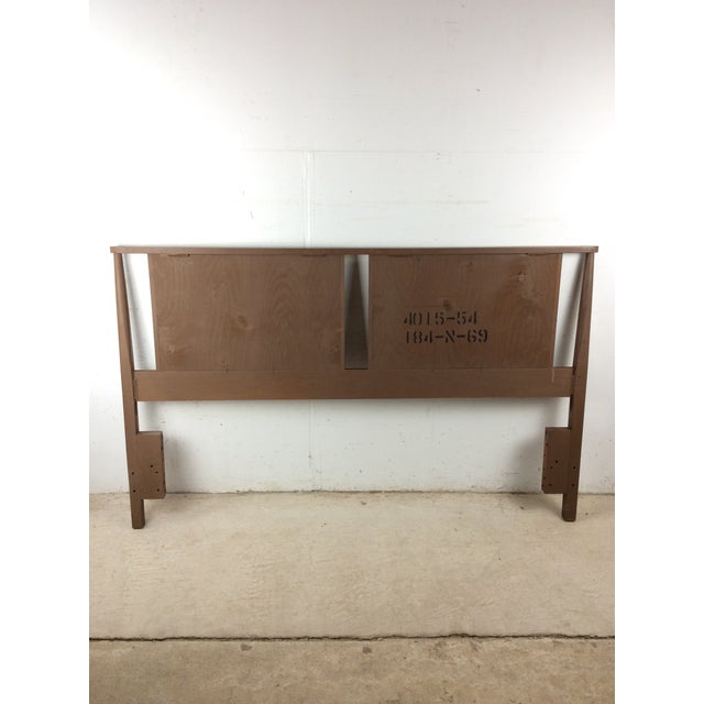 Mid Century Modern Walnut Headboard With Turned Wood Frame For Sale - Image 17 of 18