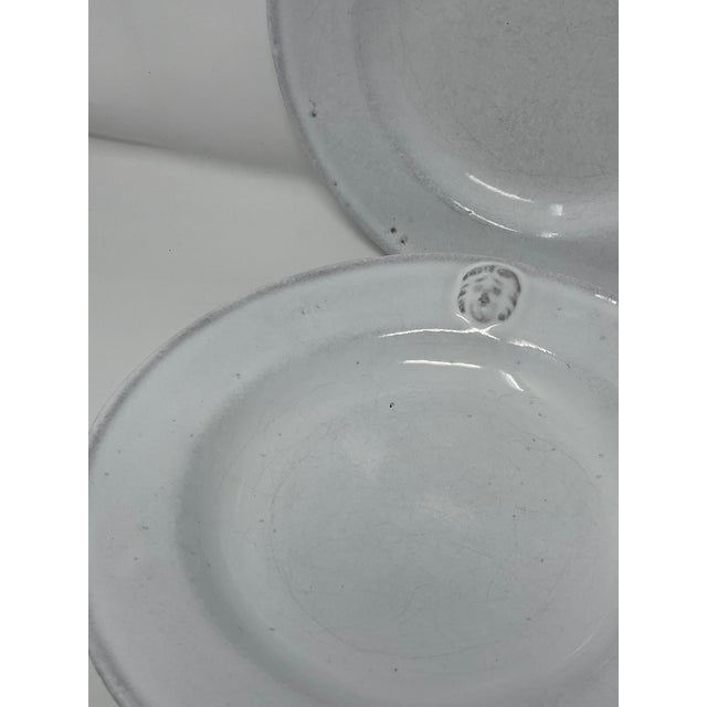Ceramic French Astier De Villatte Alexandre Soup Plates - Handmade in Paris - a Pair For Sale - Image 7 of 11