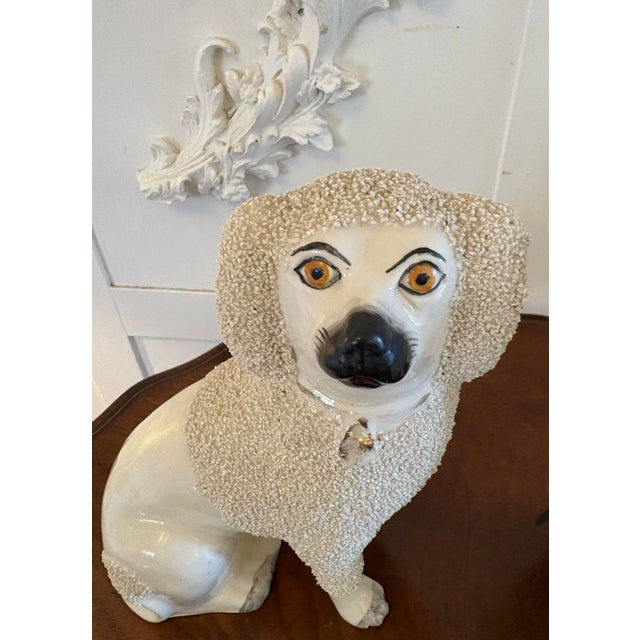 Victorian Staffordshire Poodles, 1860s, Set of 2 For Sale - Image 4 of 13