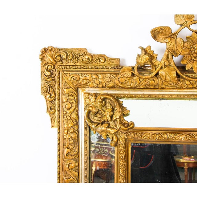 Antique 19th Century French Louis Revival Giltwood Mirror For Sale - Image 3 of 10