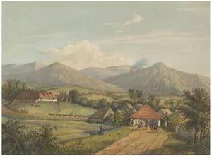 Javas Kawis Mountains and Tobacco Estate Near Malang, 1872, Paper