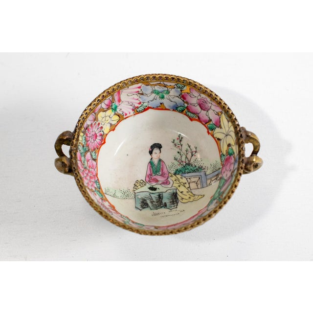 Ceramic Antique 19th Century Chinese Porcelain Cup - Gilt Bronze Mount For Sale - Image 7 of 7