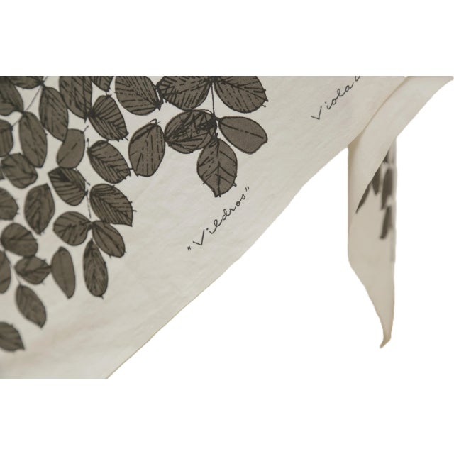 1958 Mid-Century Scandinavian Textile by Renowned Swedish Designer Viola Gråsten, Tapestry Tablecloth For Sale In San Diego - Image 6 of 17