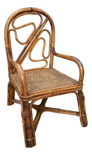 French Rattan Childs Chair