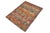 Abstract Eclectic Balochi Blue/Gray Wool Rug - 3'2''x5'1'' For Sale - Image 3 of 11