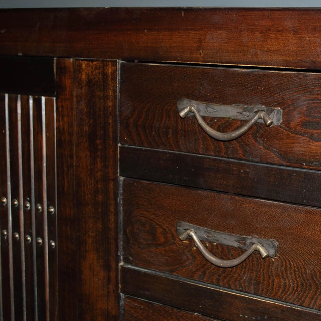 Early 1900s Antique Japanese Mizuya Tansu Kitchen Cabinet | Chairish