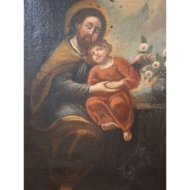 **Title:** Circle of Bartolomé Esteban Murillo (Spanish Baroque School, 17th Century) – Saint Joseph with the Christ Child...