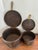 Rustic European Antique Metal Military Hammered Hat Boxes Pair For Sale - Image 3 of 8