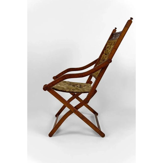 Wood Victorian Safari Folding Chair, UK, 1880s For Sale - Image 7 of 10
