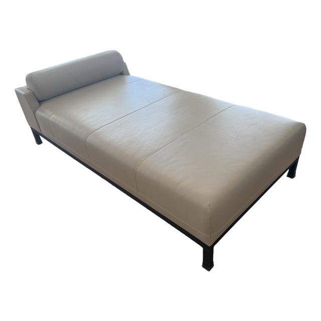 Leather Christian Liaigre Chaise Lounge For Sale