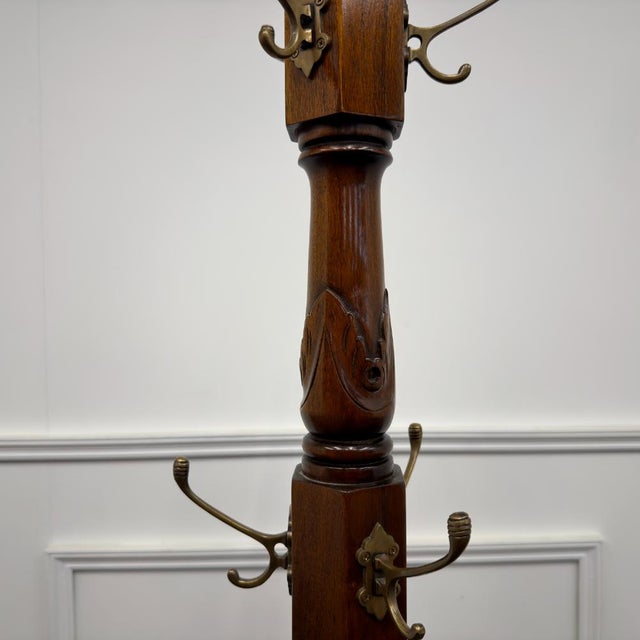 English Teak Coat Rack For Sale - Image 6 of 12