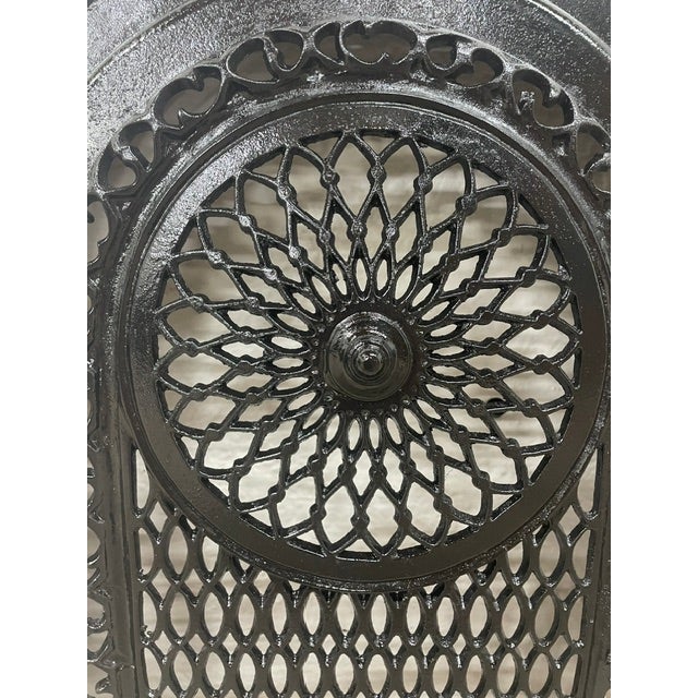 Victorian Late 19th Century Cast Iron Antique Fireplace + Insert With Rosette Cover 27" X 21.25" For Sale - Image 3 of 6
