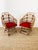 Chinoiserie Vintage 1960s Pair of Rattan Chairs / Boho Coastal Style For Sale - Image 3 of 12