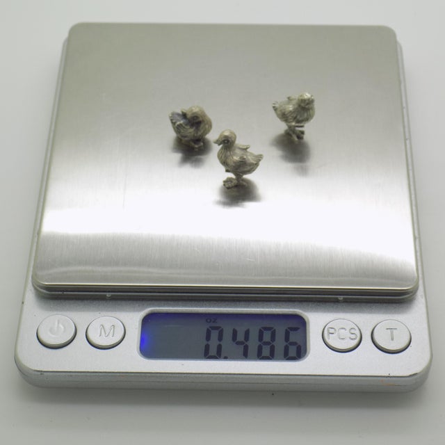 Vintage Italian Handmade Silver 800 Ducklings, 1970s, Set of 3 For Sale - Image 6 of 8