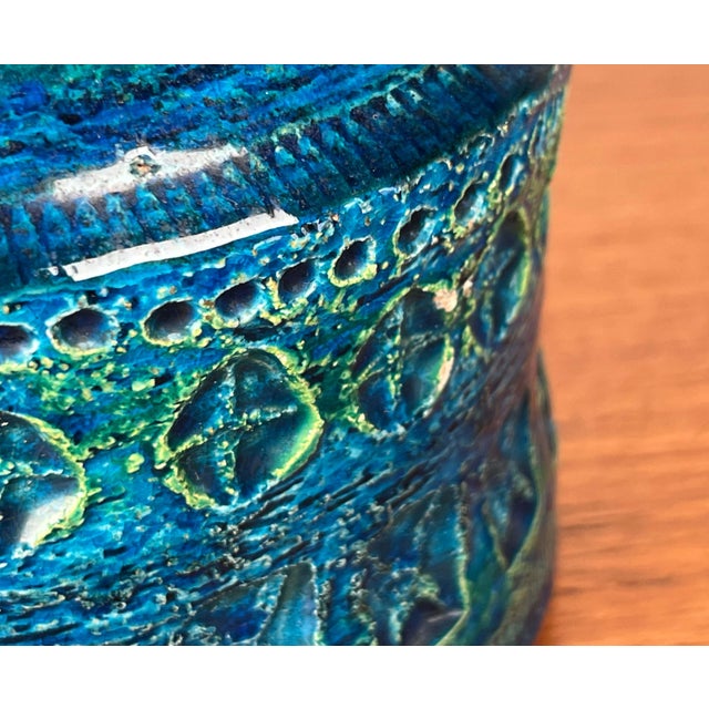 Mid-Century Modern Rimini Blu Pottery Vase by Aldo Londi for Bitossi, Italy, 1960s For Sale - Image 9 of 18