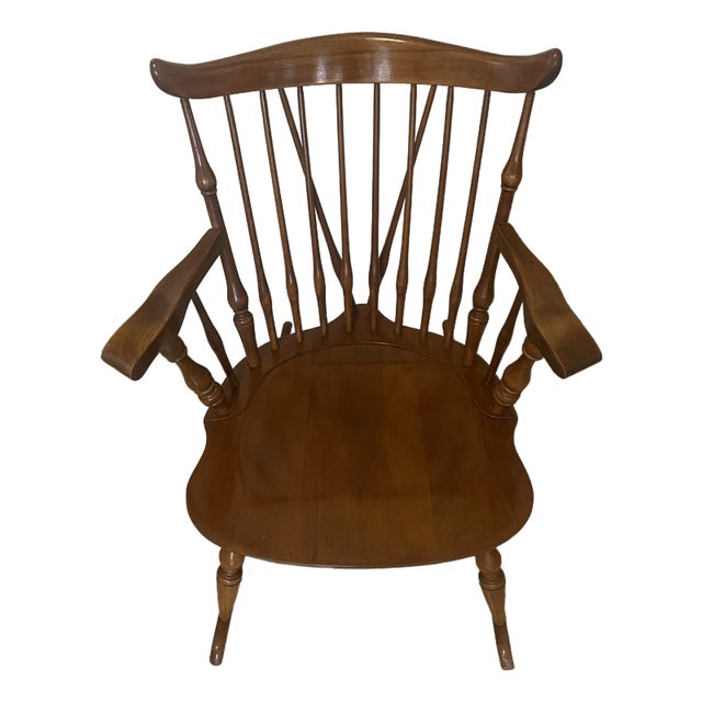 Vintage Nichols & Stone Co Solid Maple Rocker Chair For Sale