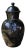 1980s Large Ebony Black Ceramic Urn For Sale