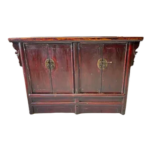 19th Century Antique Chinoiserie Style Altar Cabinet "Butterfly'' Cabinet