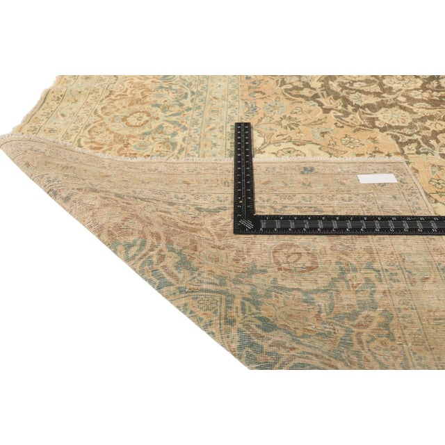 Textile Antique Persian Tabriz Rug - 09'08 X 13'08 For Sale - Image 7 of 11