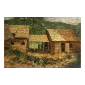 1960 Mountain Landscape Oil Painting by James Bone