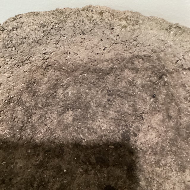 Stone Vintage Unique Rustic Hand Carved Stone Japanese Style Basin Planter Bowl For Sale - Image 7 of 12