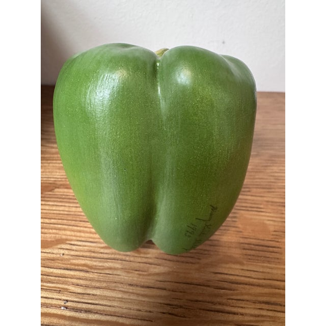 Ceramic 1993 Mary Kirk Kelly Signed Ceramic Green Bell Pepper Sculpture For Sale - Image 7 of 8