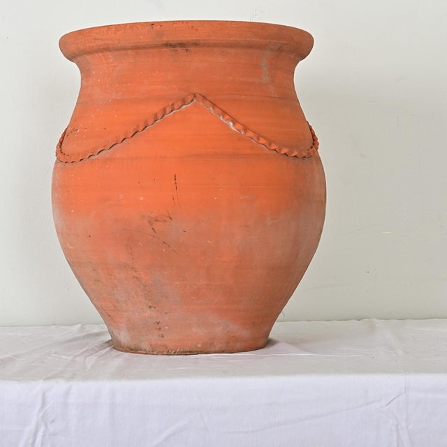 Ceramic French Vintage Large Terracotta Planter For Sale - Image 7 of 12