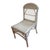 Vintage White Rattan Wicker Woven Open Lattice Back & Wicker Braided Detail Side Chair. The chair is in excellent...
