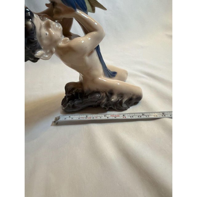 Vintage Royal Copenhagen Faun with Parrot Figurine #752 by Christian Thomsen For Sale - Image 9 of 9