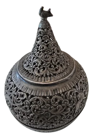 Early 19th Century Antique Silver Domed Filigree Box Museum Quality