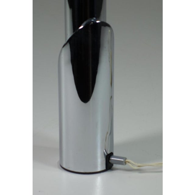 Metal Space Age Italian Chrome Table Lamp, 1960s For Sale - Image 7 of 10