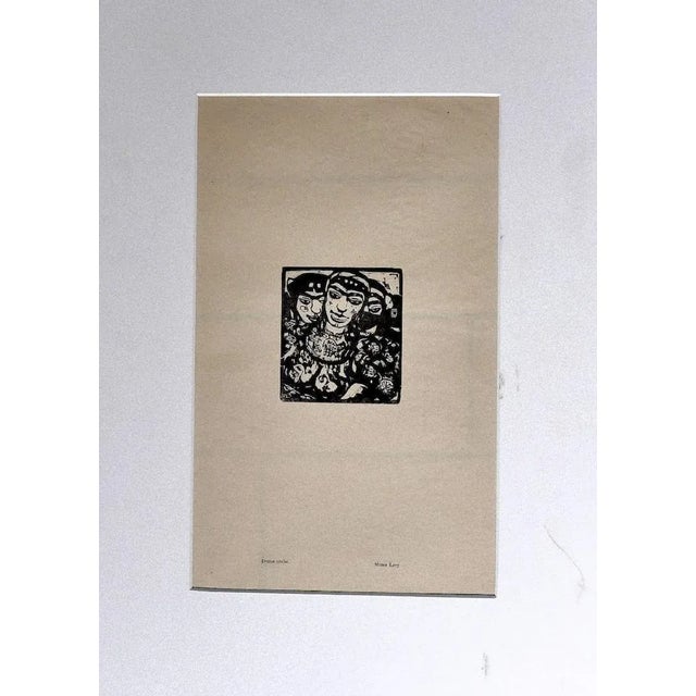 Arabian Women is an original woodcut on yellowish paper realized by Moses Levy. Signed and titled in Italian'' Donne...