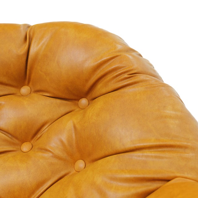 Sculptural 1970s Tufted Camel Lounge Chair & Sofa Set For Sale - Image 14 of 18