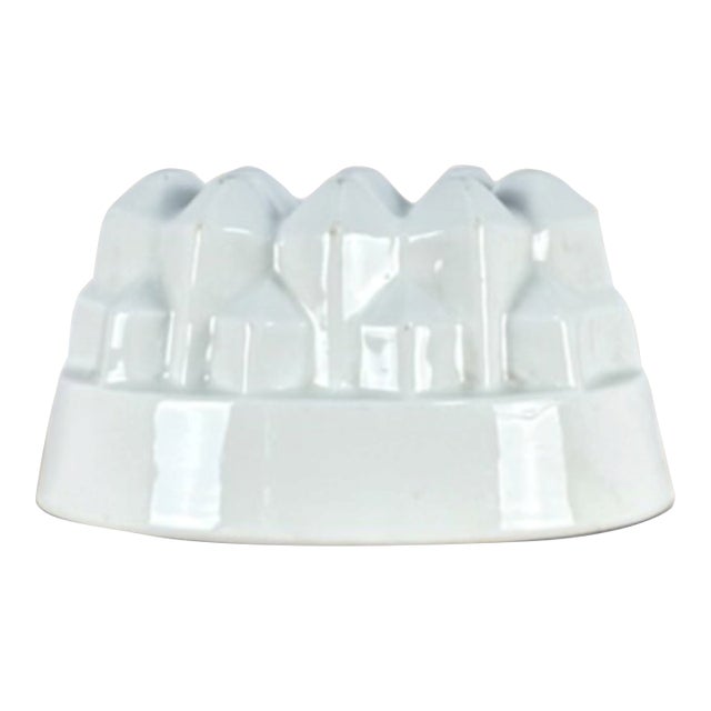 Antique English Victorian Ironstone Savoy Pattern Jelly Mould For Sale