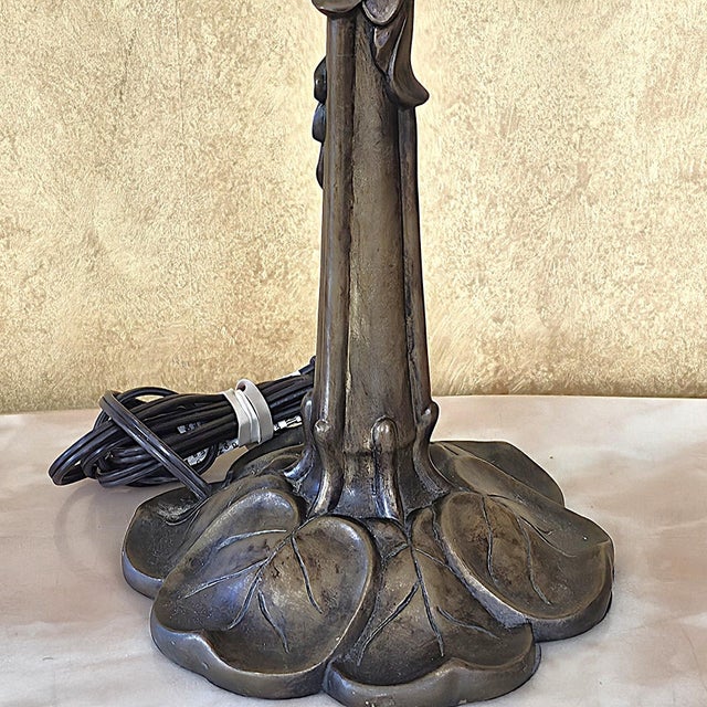 Mission-Style Tiffany Stained Glass Table Lamp by K L Lighting For Sale - Image 12 of 18