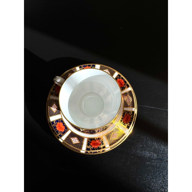 Royal Crown Derby Porcelain 1968 Royal Crown Derby Old Imari Tea Trio ~ Pattern 1128 ~ XXXI - 3pcs For Sale - Image 4 of 12