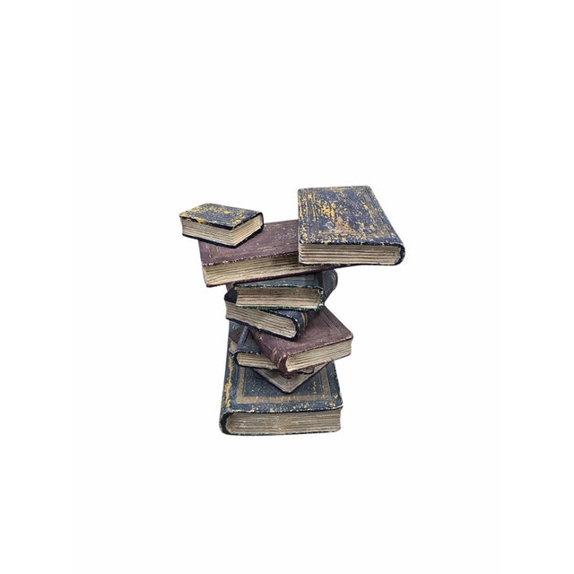 Vintage Regency Style Faux Stacked Book Side Table For Sale In Chicago - Image 6 of 8
